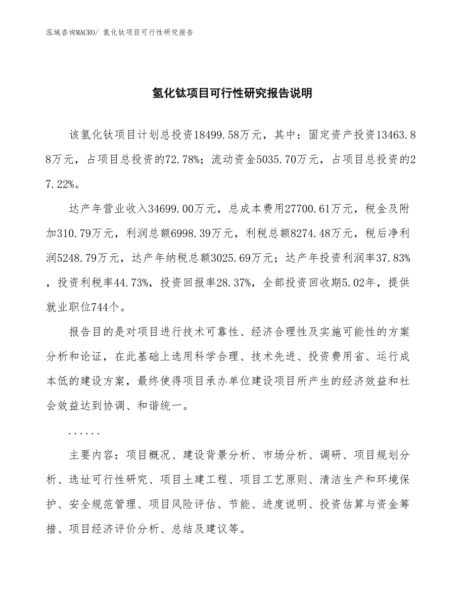 （批地）氢化钛项目可行性研究报告_第2页