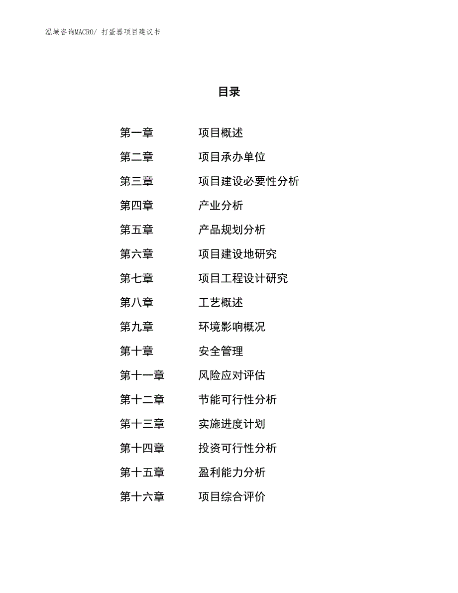 （立项审批）打蛋器项目建议书_第1页