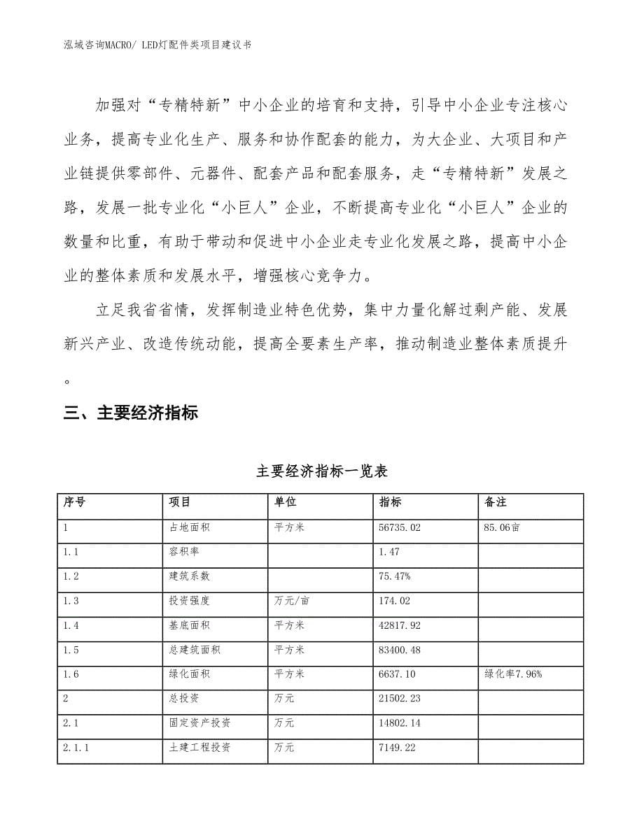 （立项审批）LED灯配件类项目建议书_第5页