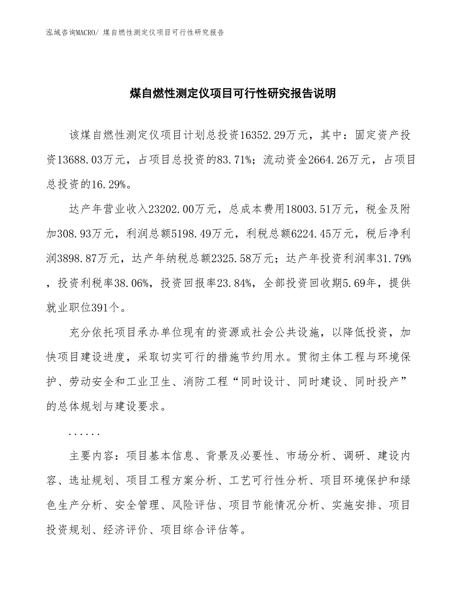 （批地）煤自燃性测定仪项目可行性研究报告_第2页