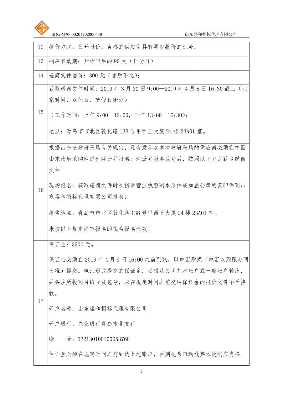 青岛科技大学实验车间改造工程项目竞争性磋商文件_第5页