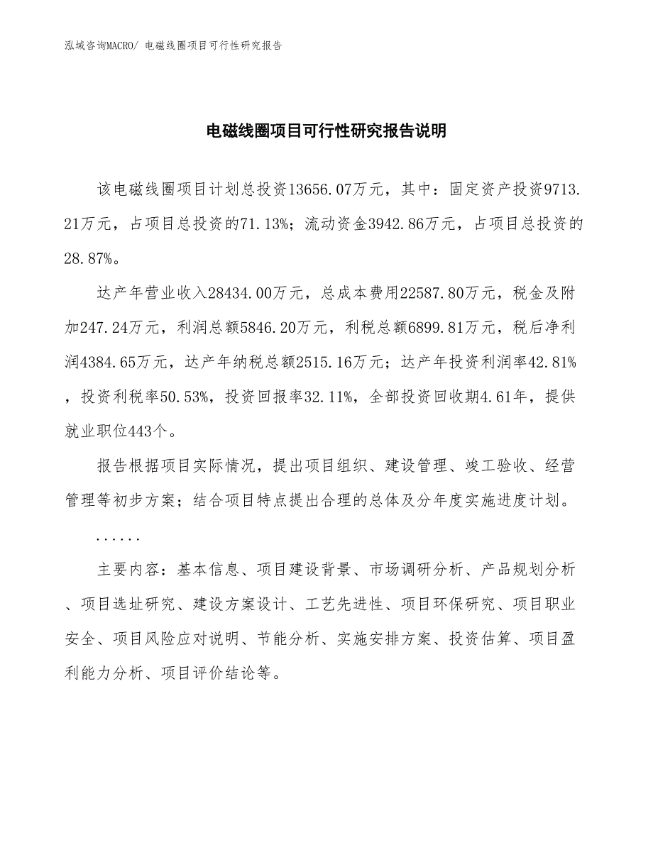 （批地）电磁线圈项目可行性研究报告_第2页