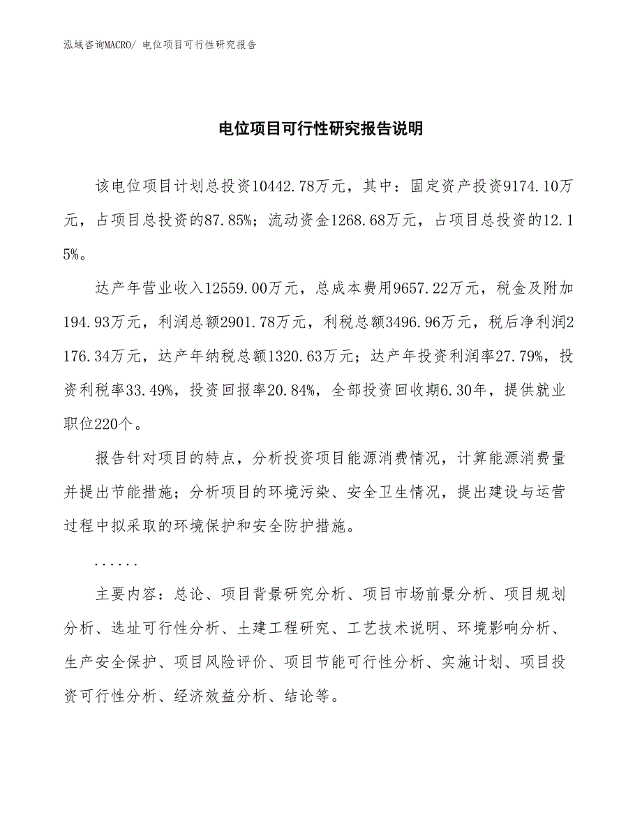 （批地）电位项目可行性研究报告_第2页