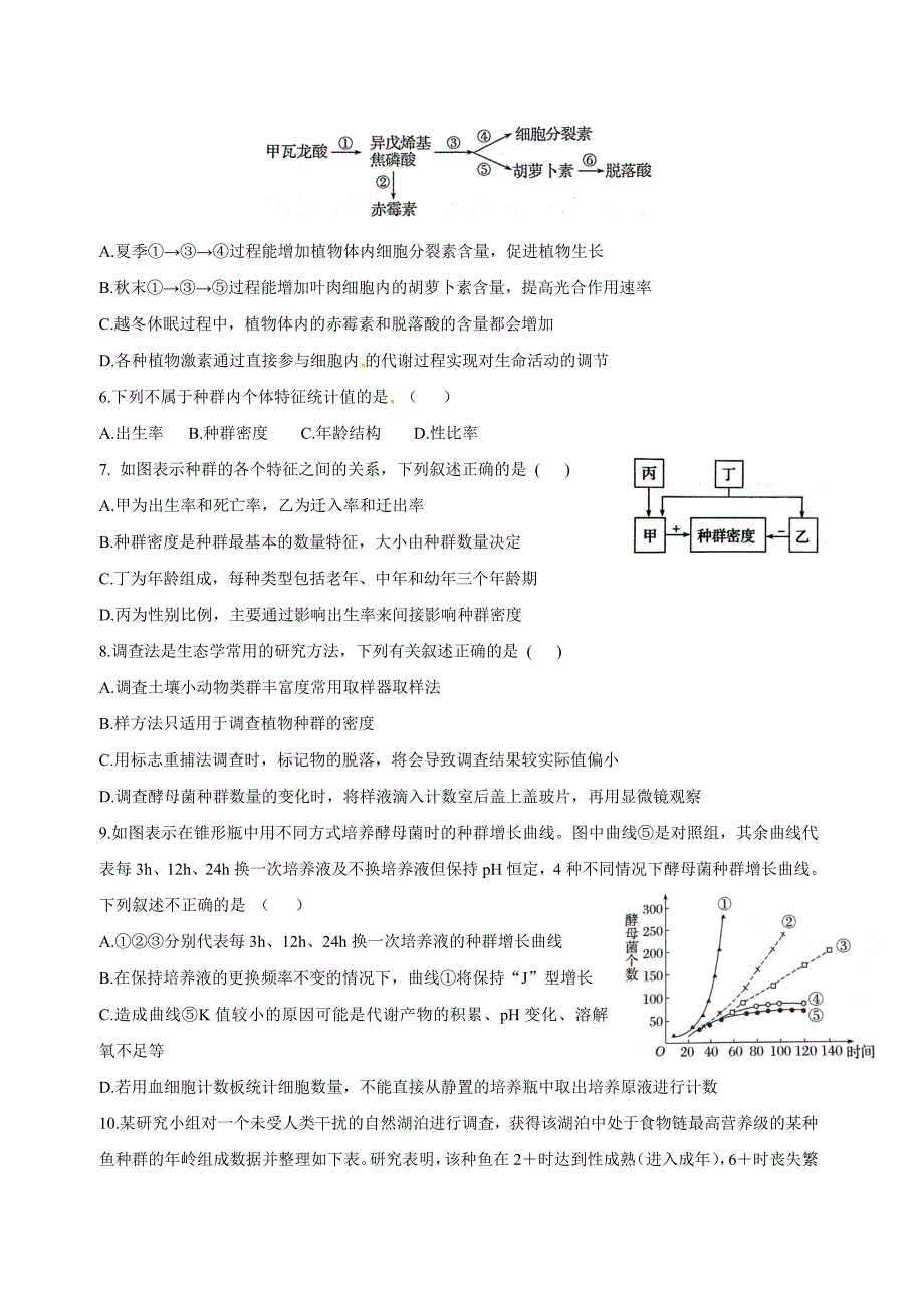 安徽省2018-2019学年高二3月月考生物试题 word版含答案_第2页