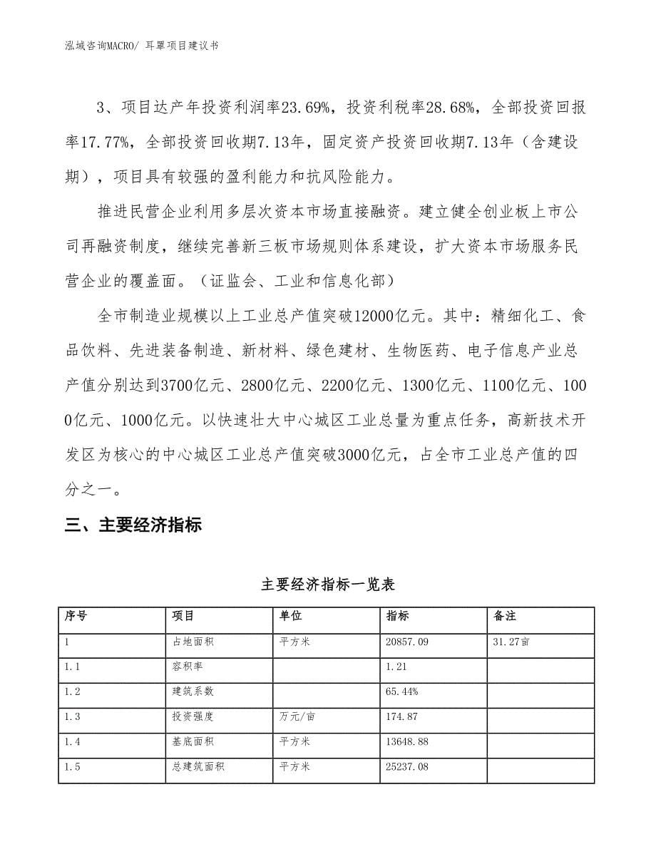 （立项审批）耳罩项目建议书_第5页