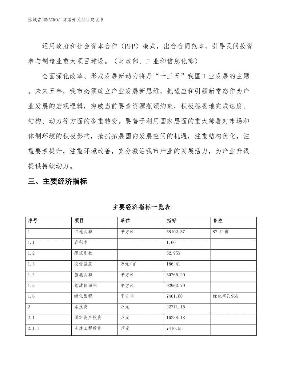 （立项审批）防爆开关项目建议书_第5页