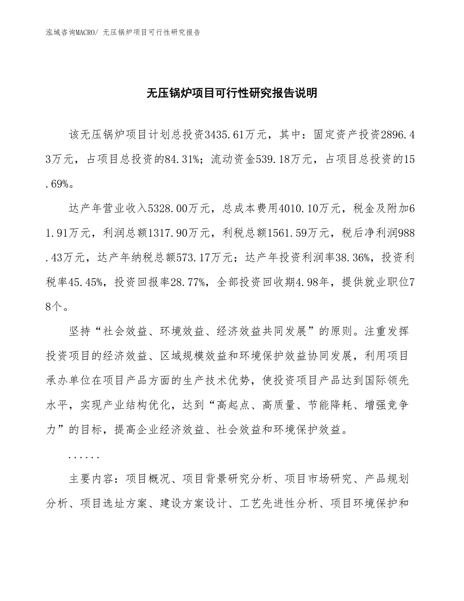 （批地）无压锅炉项目可行性研究报告_第2页