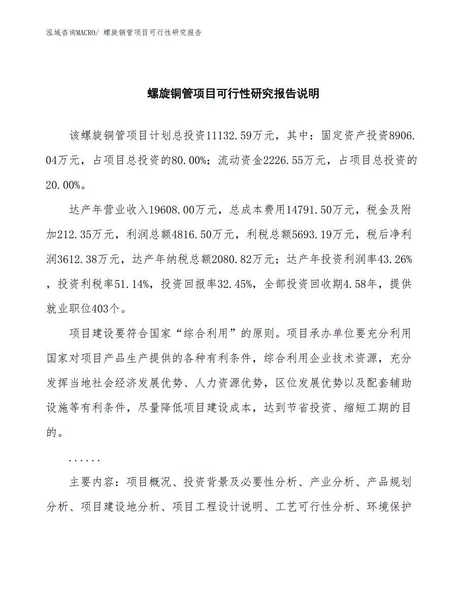 （批地）螺旋铜管项目可行性研究报告_第2页