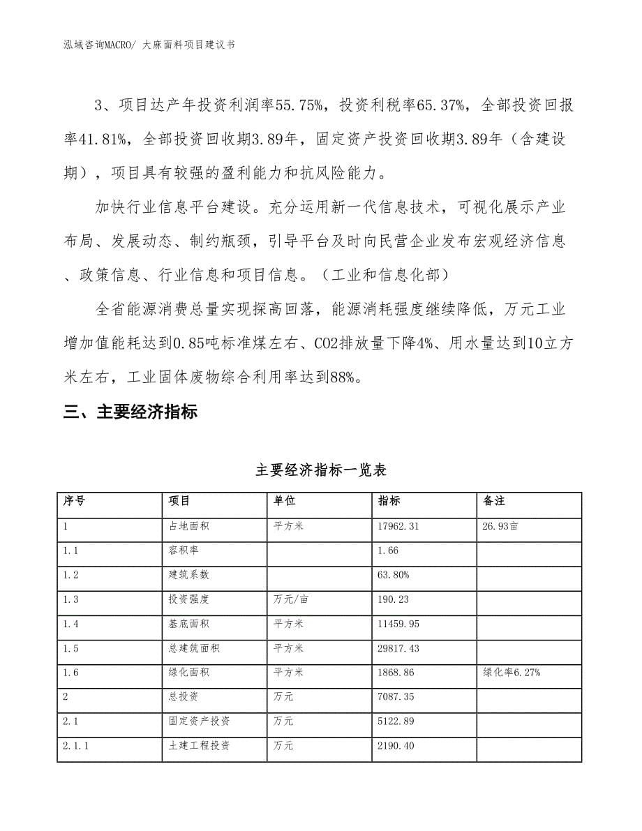 （立项审批）大麻面料项目建议书_第5页