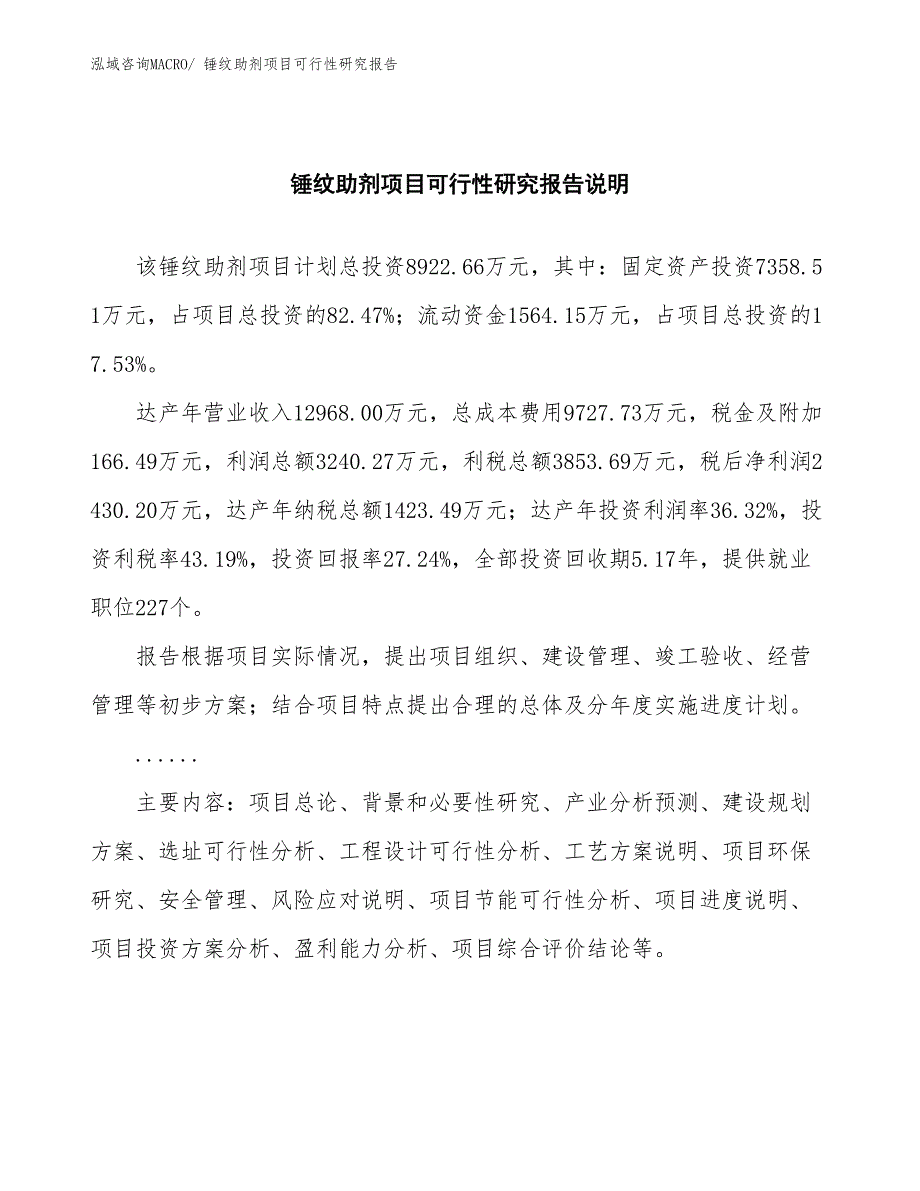 （批地）锤纹助剂项目可行性研究报告_第2页