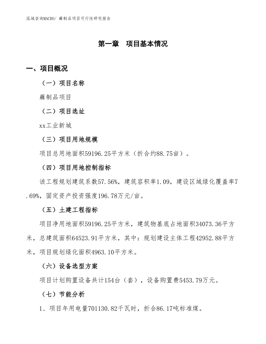 （批地）藕制品项目可行性研究报告_第4页