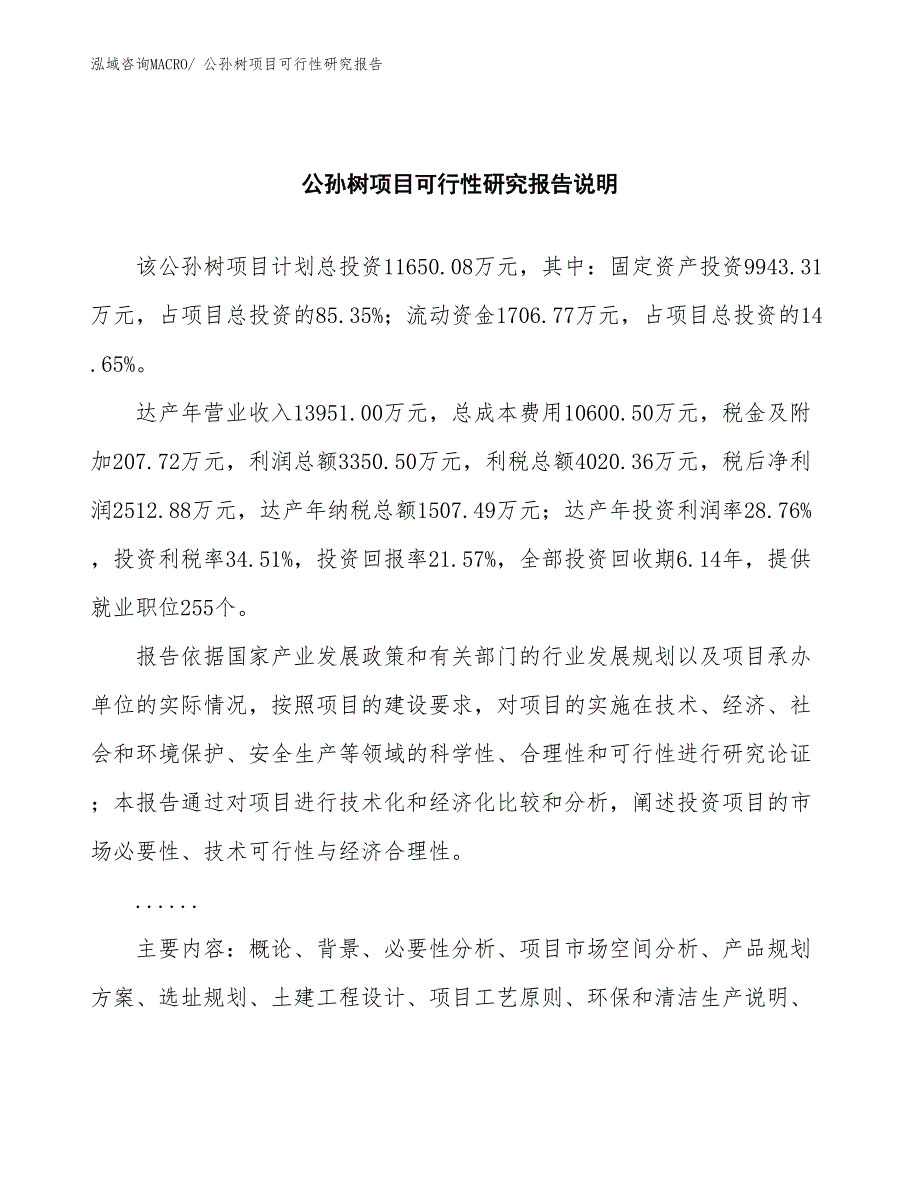 （批地）公孙树项目可行性研究报告_第2页