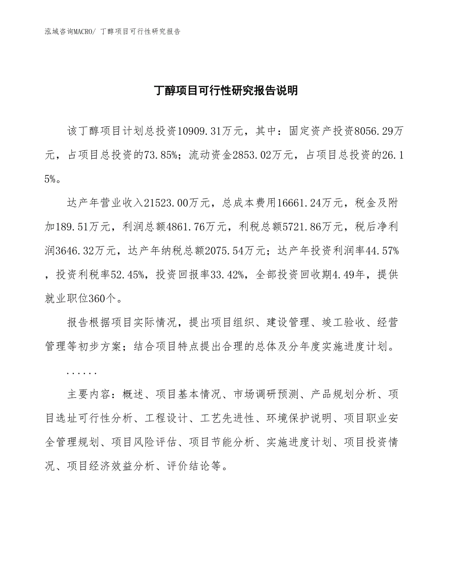 （批地）丁醇项目可行性研究报告_第2页