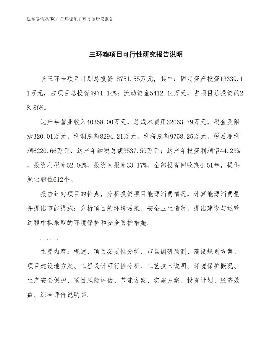 （批地）三环唑项目可行性研究报告_第2页