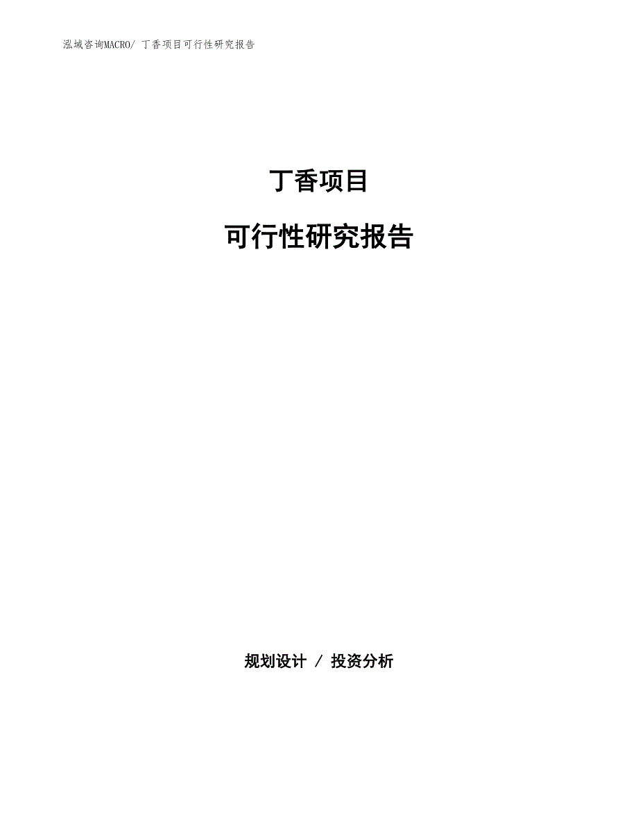 （批地）丁香项目可行性研究报告_第1页