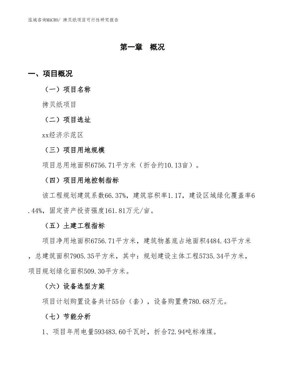 （批地）拷贝纸项目可行性研究报告_第3页