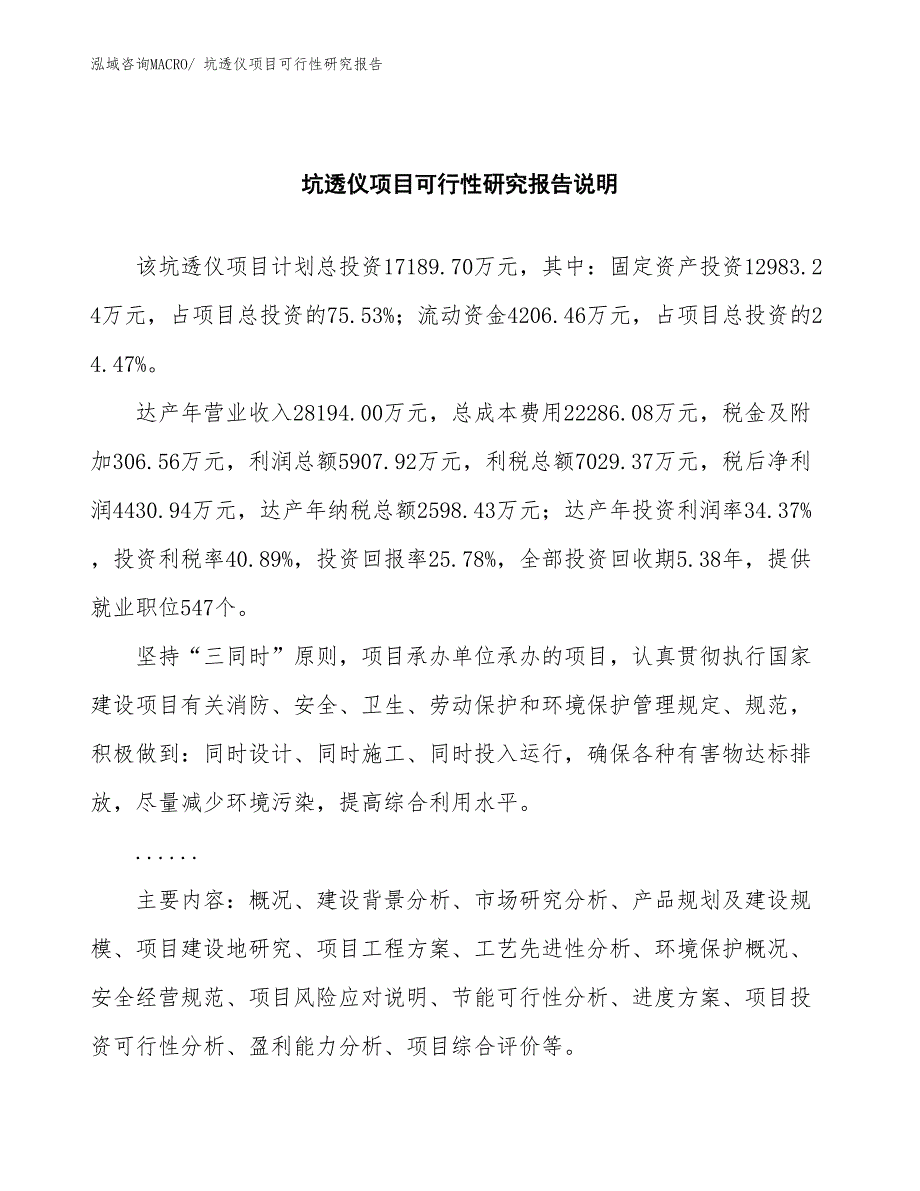 （批地）坑透仪项目可行性研究报告_第2页