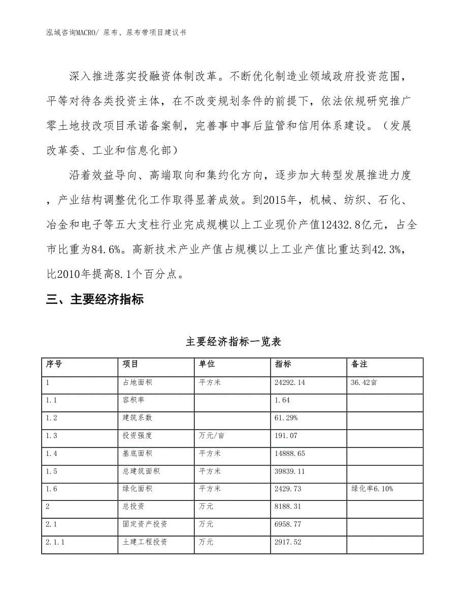 （立项审批）尿布、尿布带项目建议书_第5页