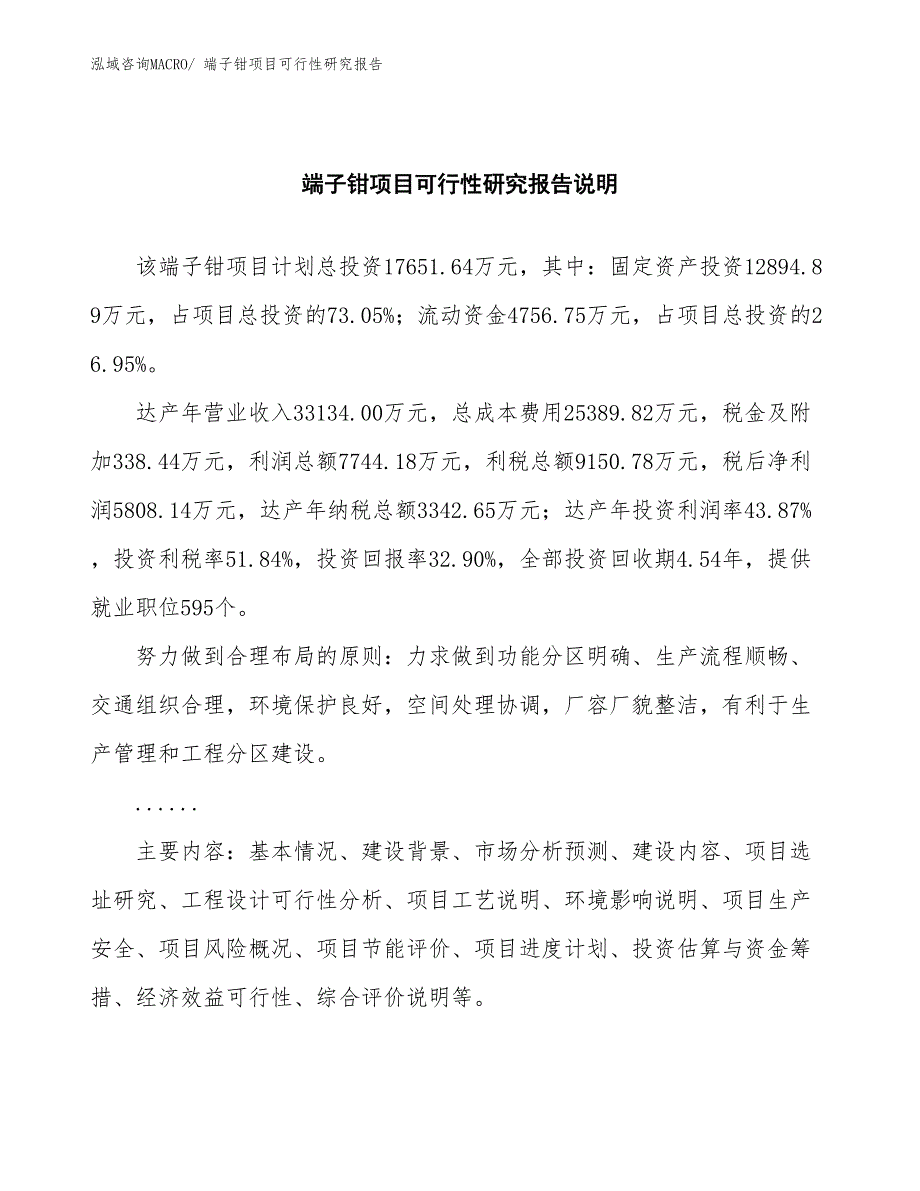 （批地）端子钳项目可行性研究报告_第2页