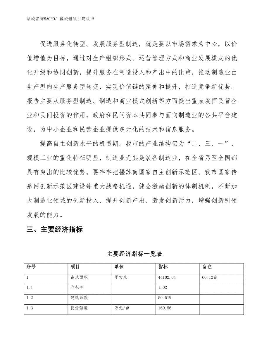 （立项审批）器械钳项目建议书_第5页