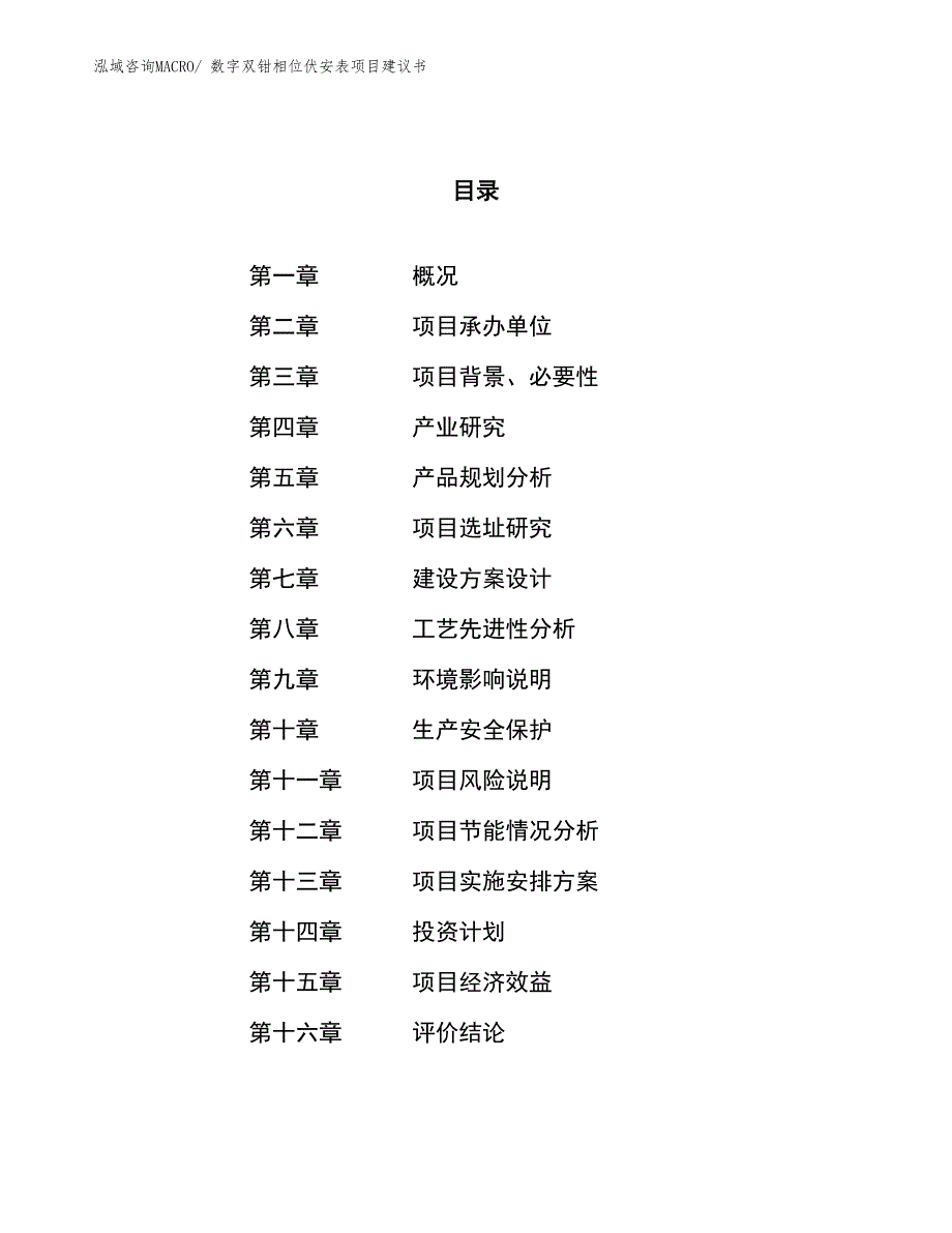 （立项审批）数字双钳相位伏安表项目建议书_第1页