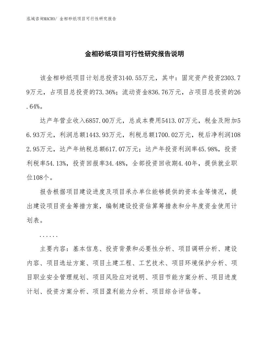 （批地）金相砂纸项目可行性研究报告_第2页