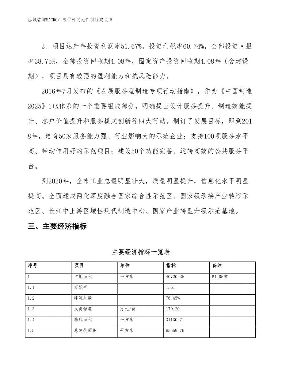 （立项审批）限位开关元件项目建议书_第5页