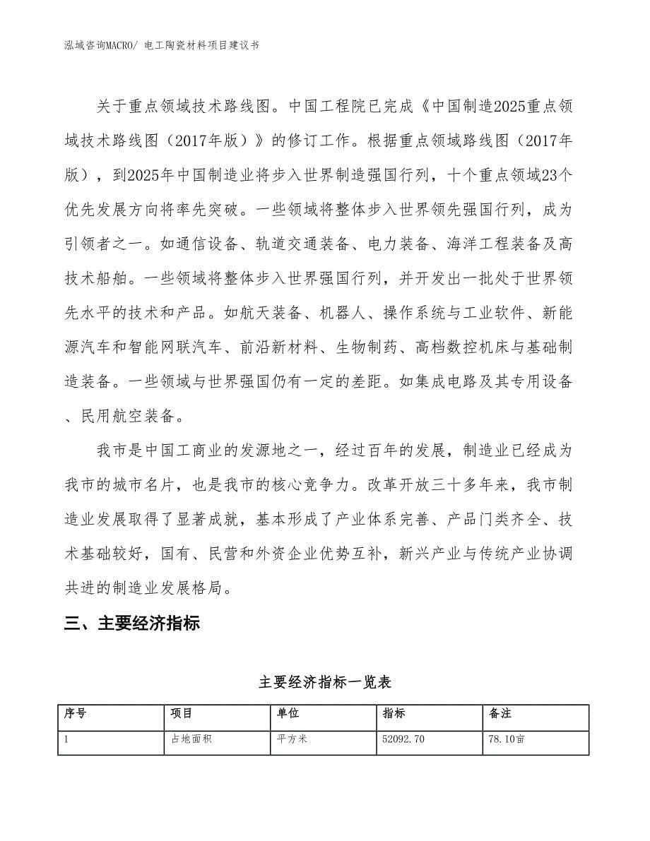 （立项审批）电工陶瓷材料项目建议书_第5页