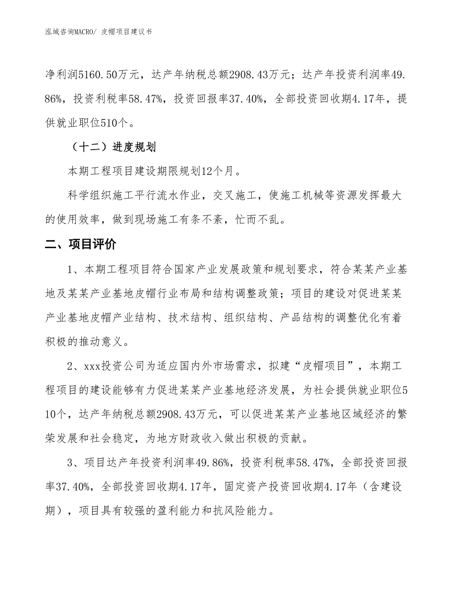 （立项审批）皮帽项目建议书_第4页