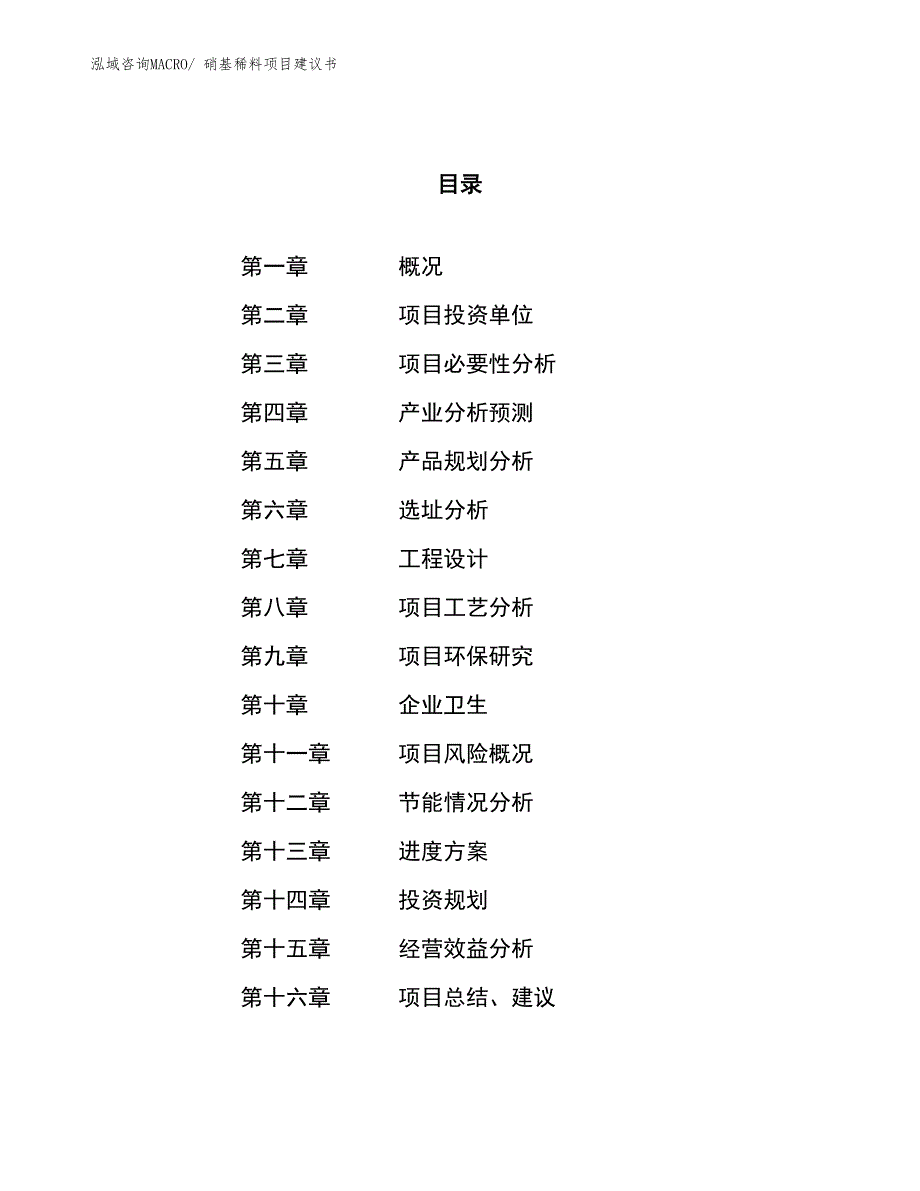 （立项审批）硝基稀料项目建议书_第1页