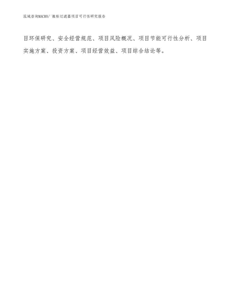 （批地）微栓过滤器项目可行性研究报告_第3页