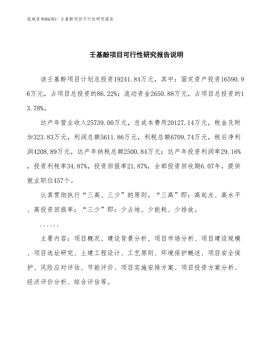 （批地）壬基酚项目可行性研究报告_第2页