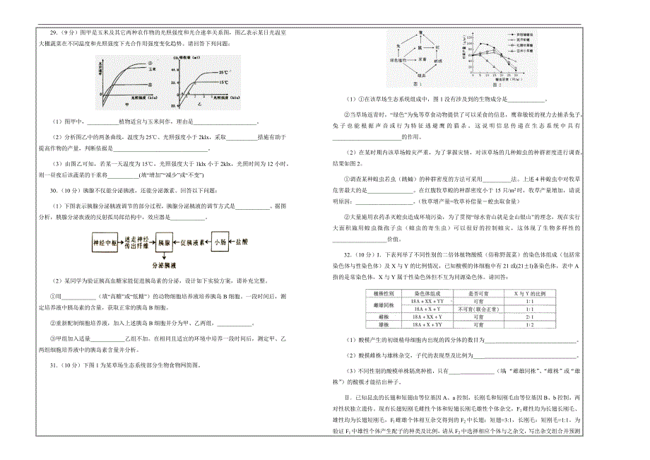 2019年高考名校考前提分仿真试卷 生物（八） ---精品解析Word版_第2页