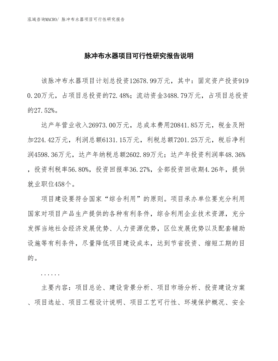 （批地）脉冲布水器项目可行性研究报告_第2页