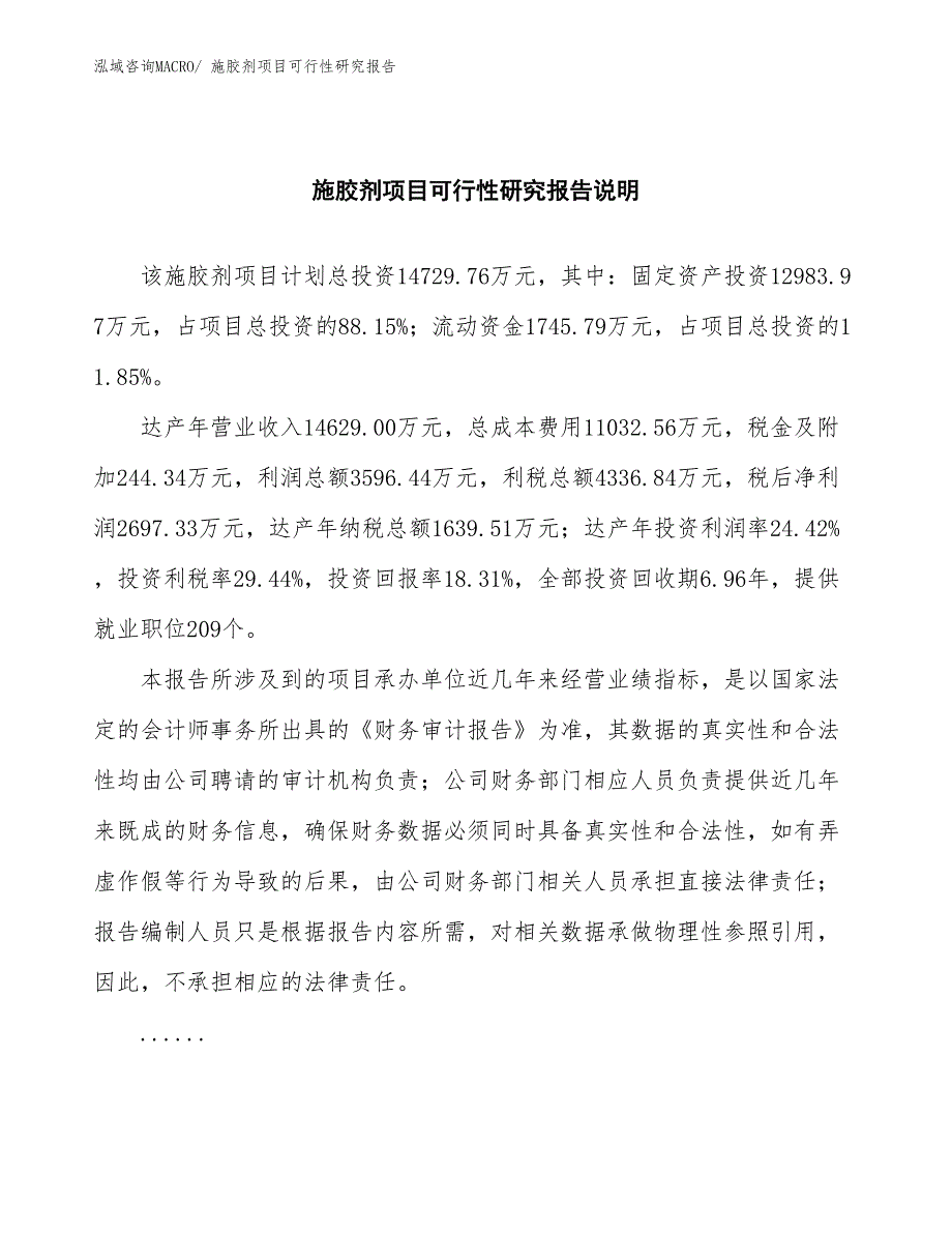 （批地）施胶剂项目可行性研究报告_第2页