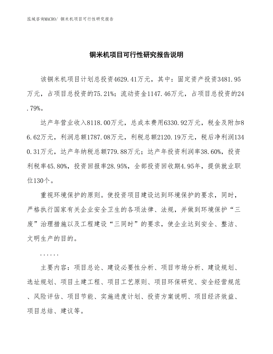 （批地）铜米机项目可行性研究报告_第2页