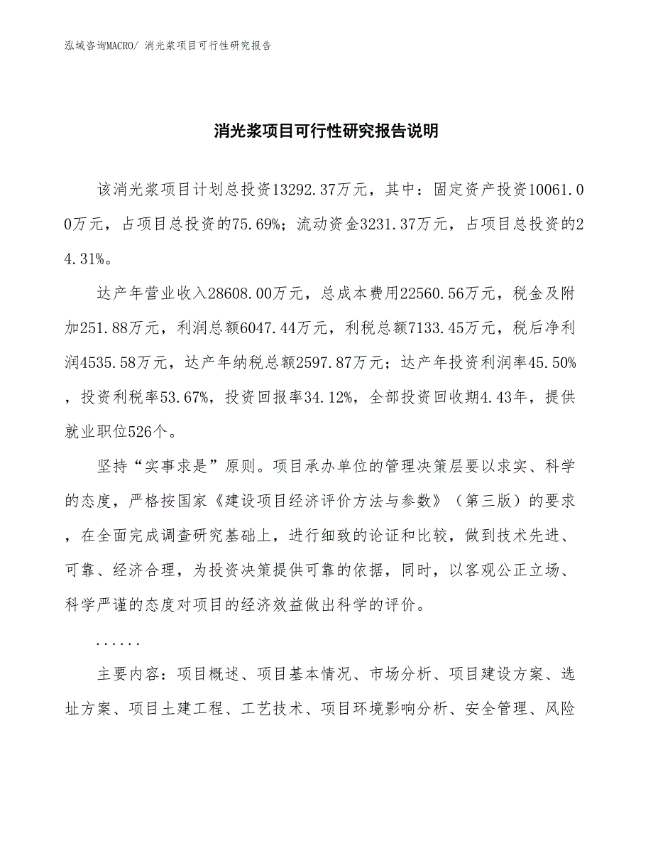 （批地）消光浆项目可行性研究报告_第2页