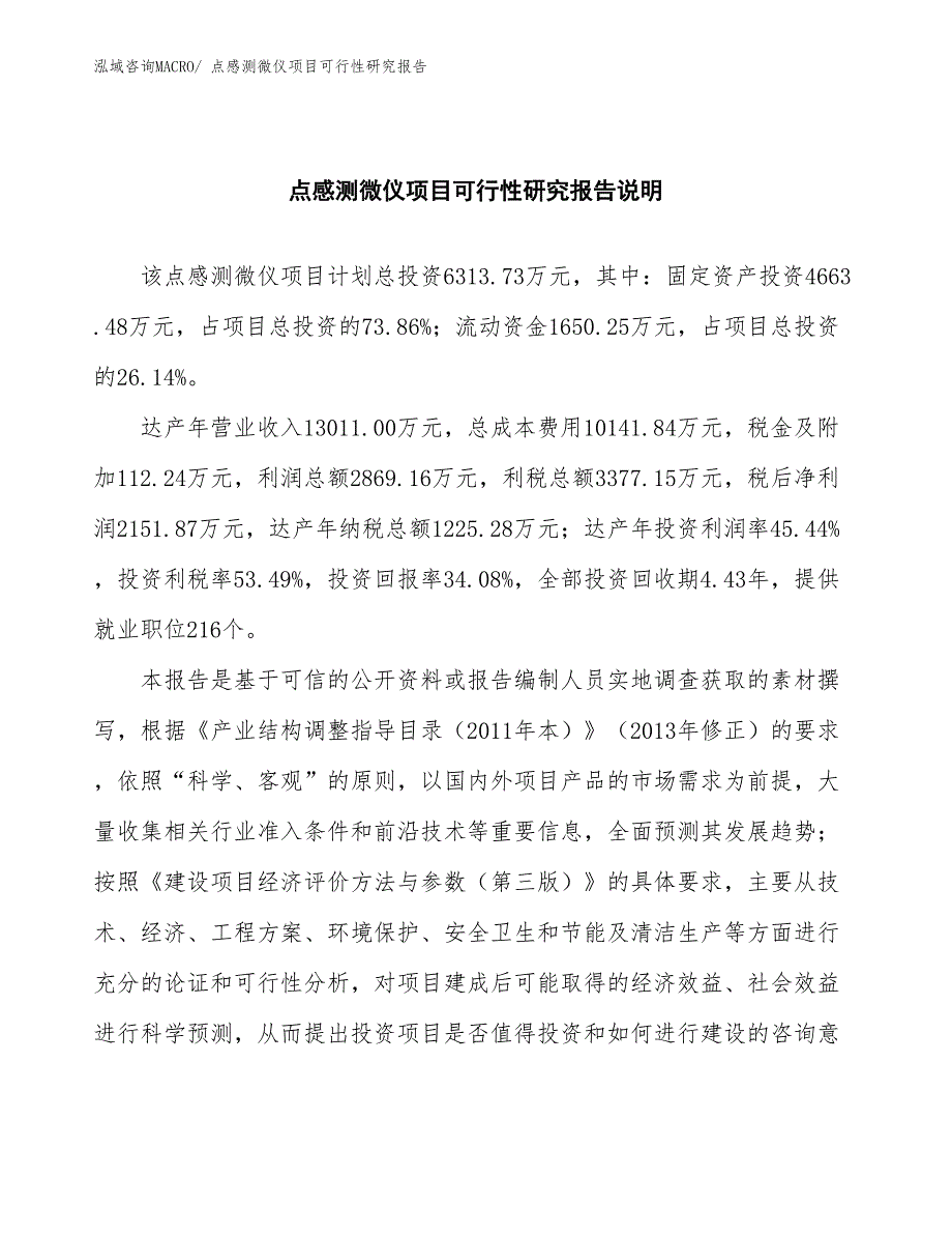 （批地）点感测微仪项目可行性研究报告_第2页