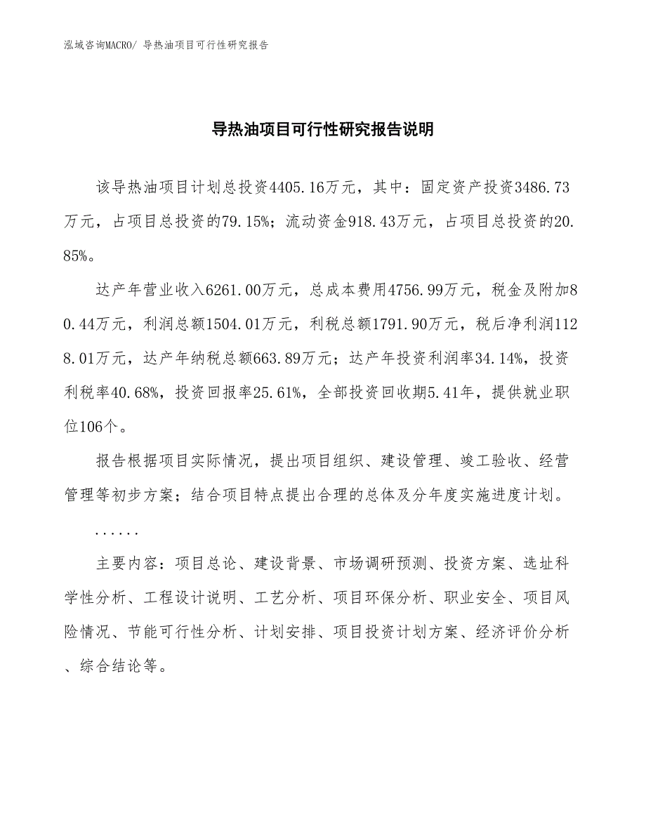 （批地）导热油项目可行性研究报告_第2页