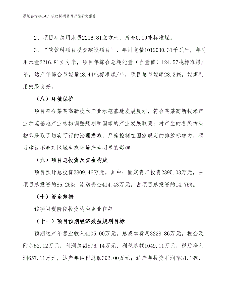 （批地）软饮料项目可行性研究报告_第4页