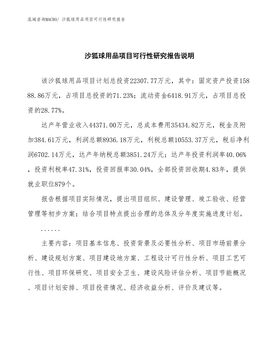 （批地）沙狐球用品项目可行性研究报告_第2页