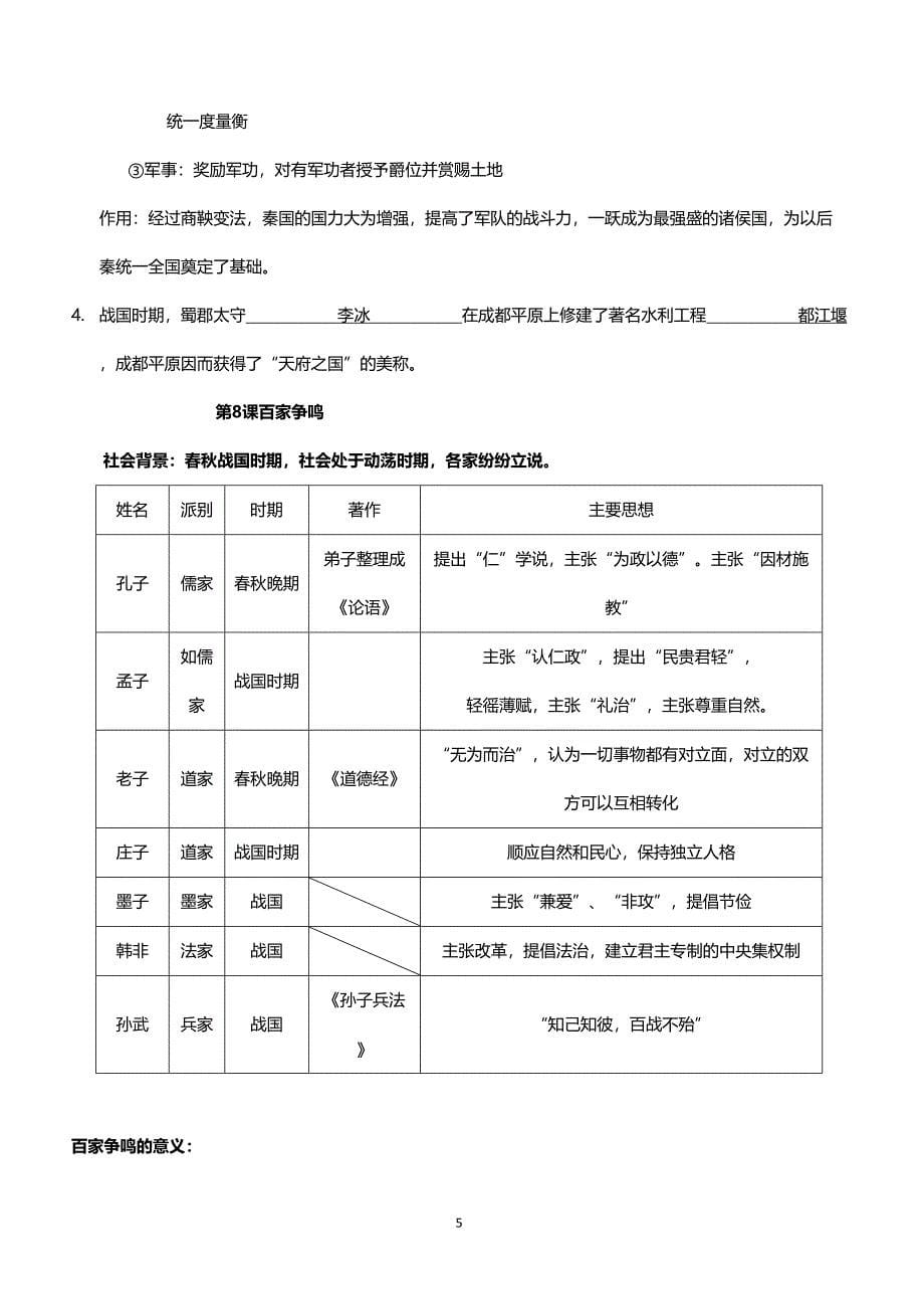 2018-2019七年级历史寒假提升资料_第5页