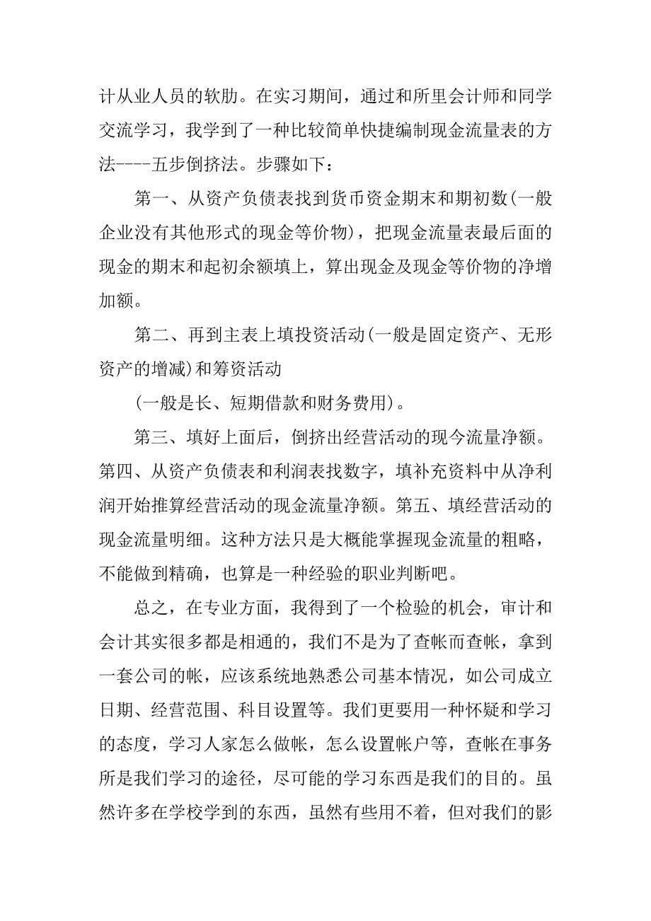 审计毕业实习报告20xx字_第5页