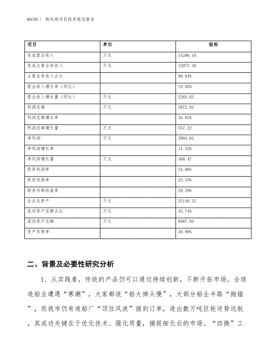 热风阀项目投资规划报告_第2页