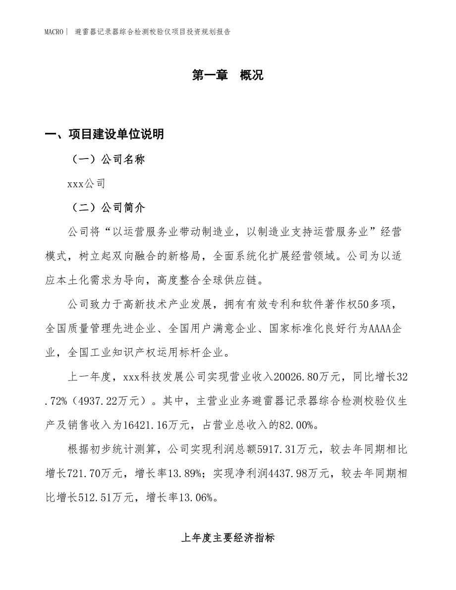 避雷器记录器综合检测校验仪项目投资规划报告_第1页