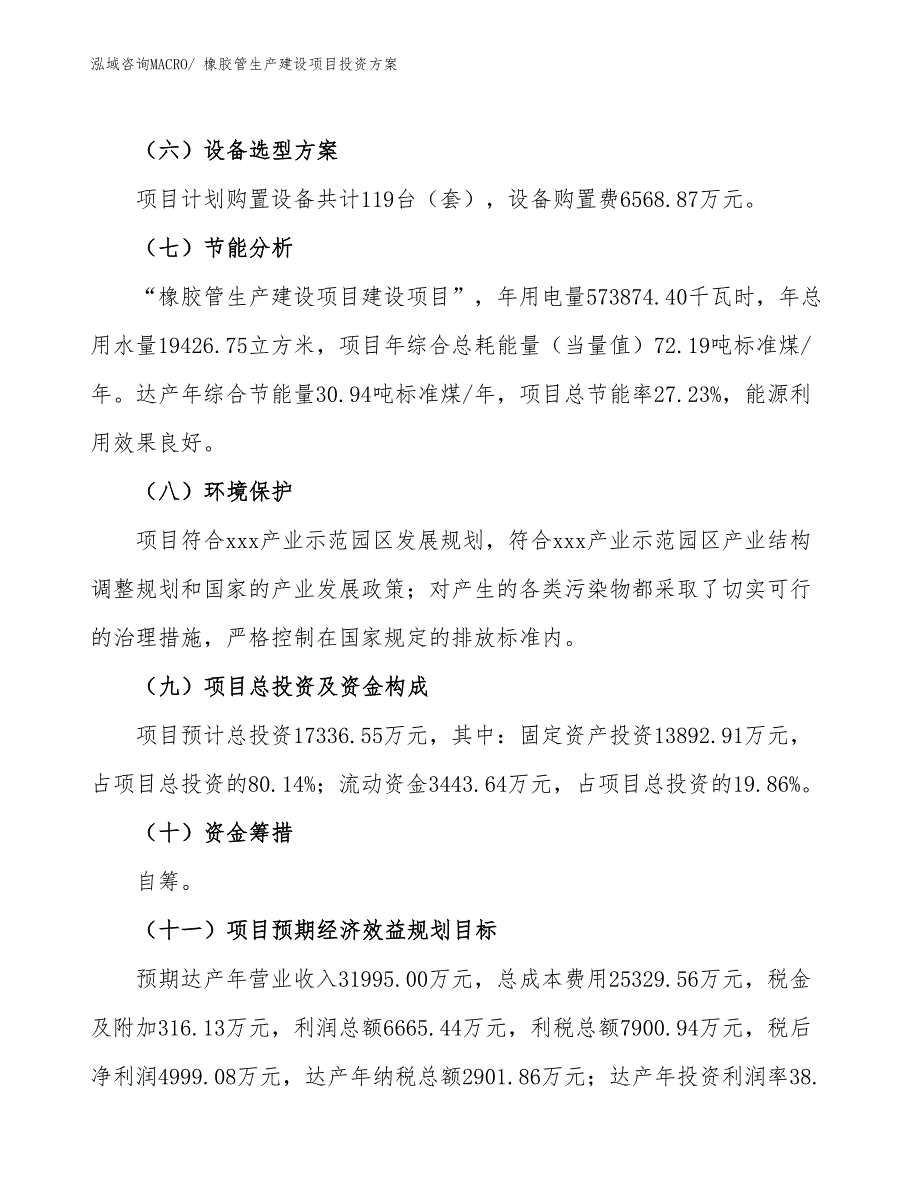 （项目申请）橡胶管生产建设项目投资方案_第3页