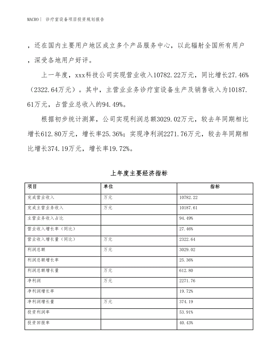 诊疗室设备项目投资规划报告_第2页