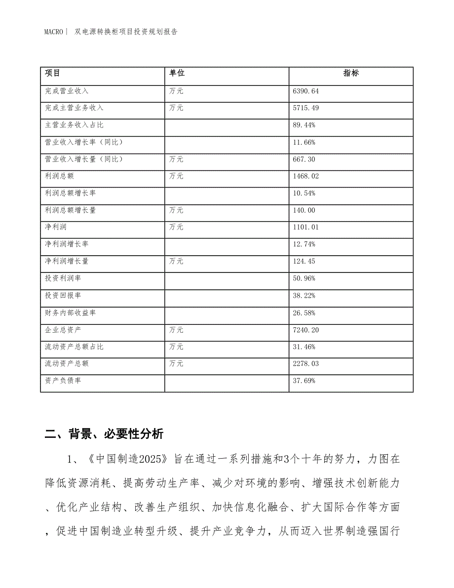 双电源转换柜项目投资规划报告_第2页