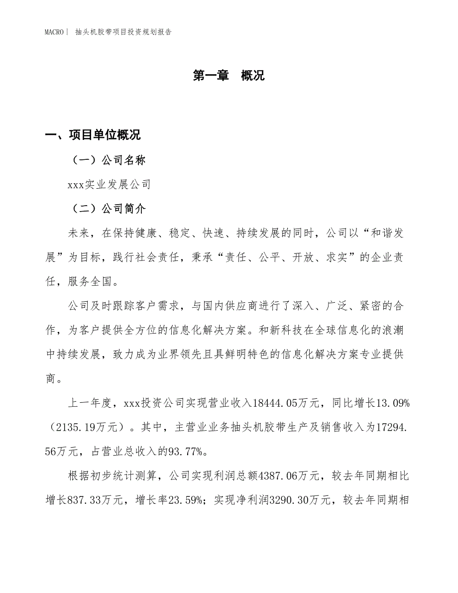 抽头机胶带项目投资规划报告_第1页