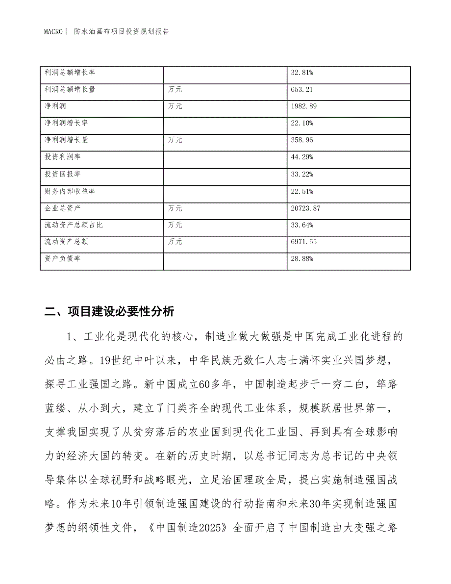 防水油画布项目投资规划报告_第3页